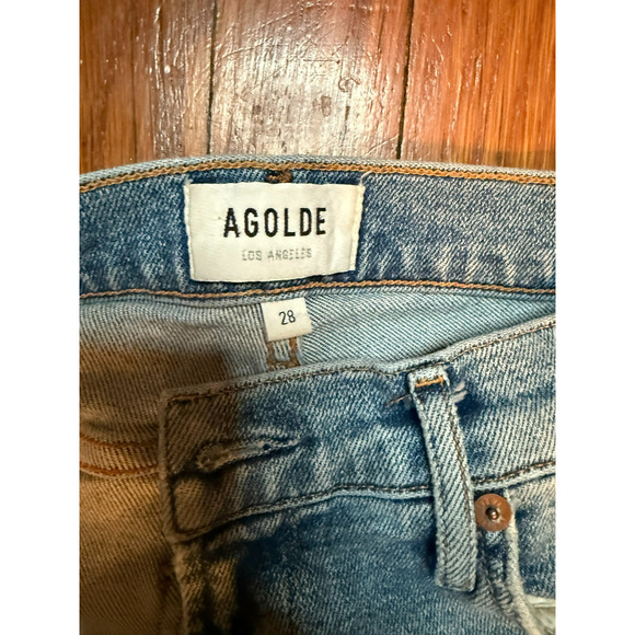 Agolde Sophie High Rise Skinny Distressed Jeans Size 28 Stretch - Picture 4 of 10
